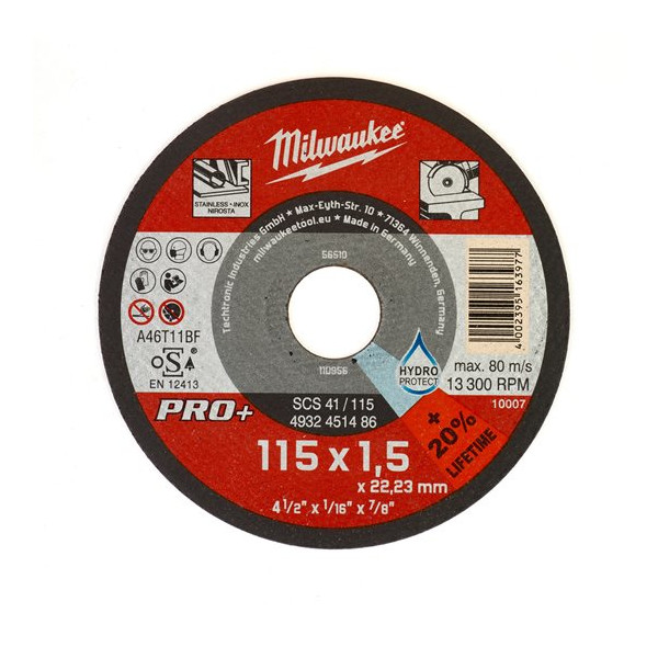 Milwaukee -  Metalltrennscheibe PRO+ INOX 115 mm (4932451486)