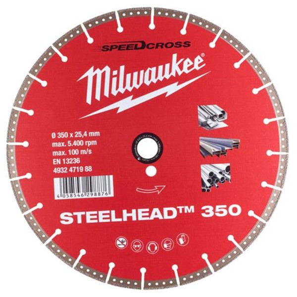 Milwaukee - Diamanttrennscheibe DH STEELHEAD 350mm für...