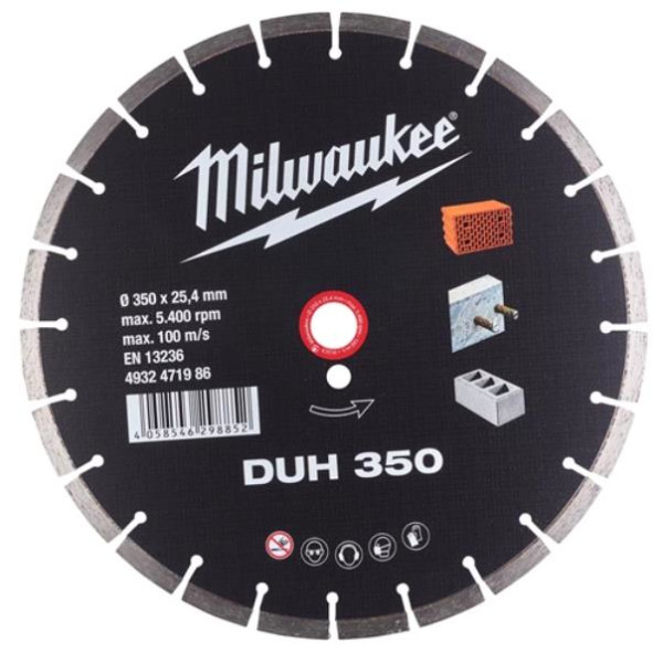 Milwaukee - Diamanttrennscheibe DUH 350mm für harte...